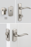 Premium Brushed Nickel Door Handle Set